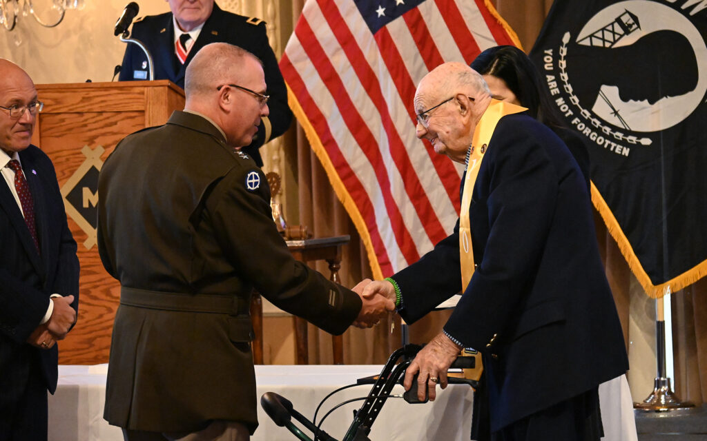 Receiving honor from retired General (along with a personal note)